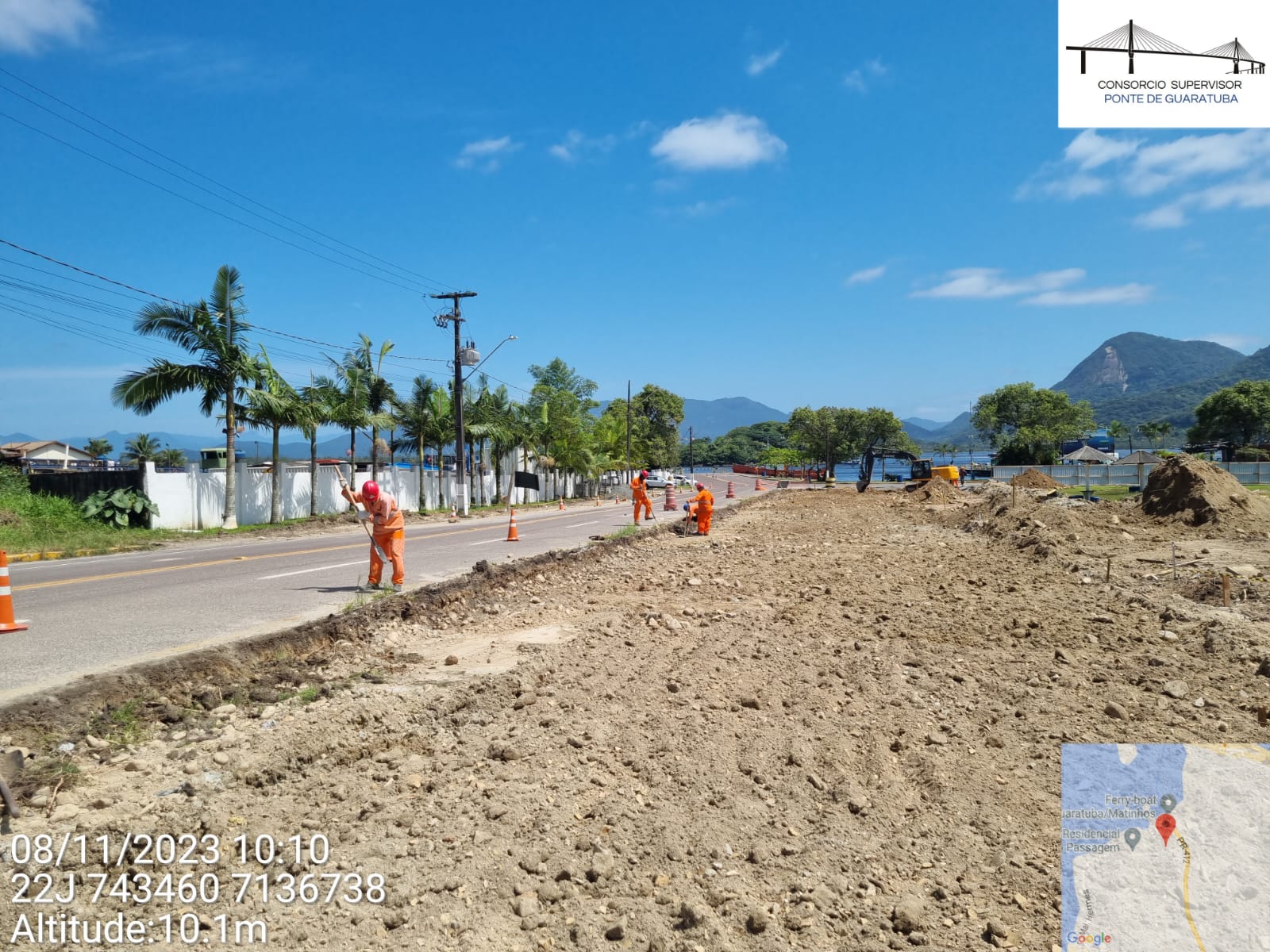 Execução do desvio para novo acesso em Guaratuba