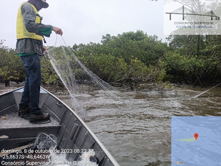 Instalação de Redes de Espera para Fauna Aquática