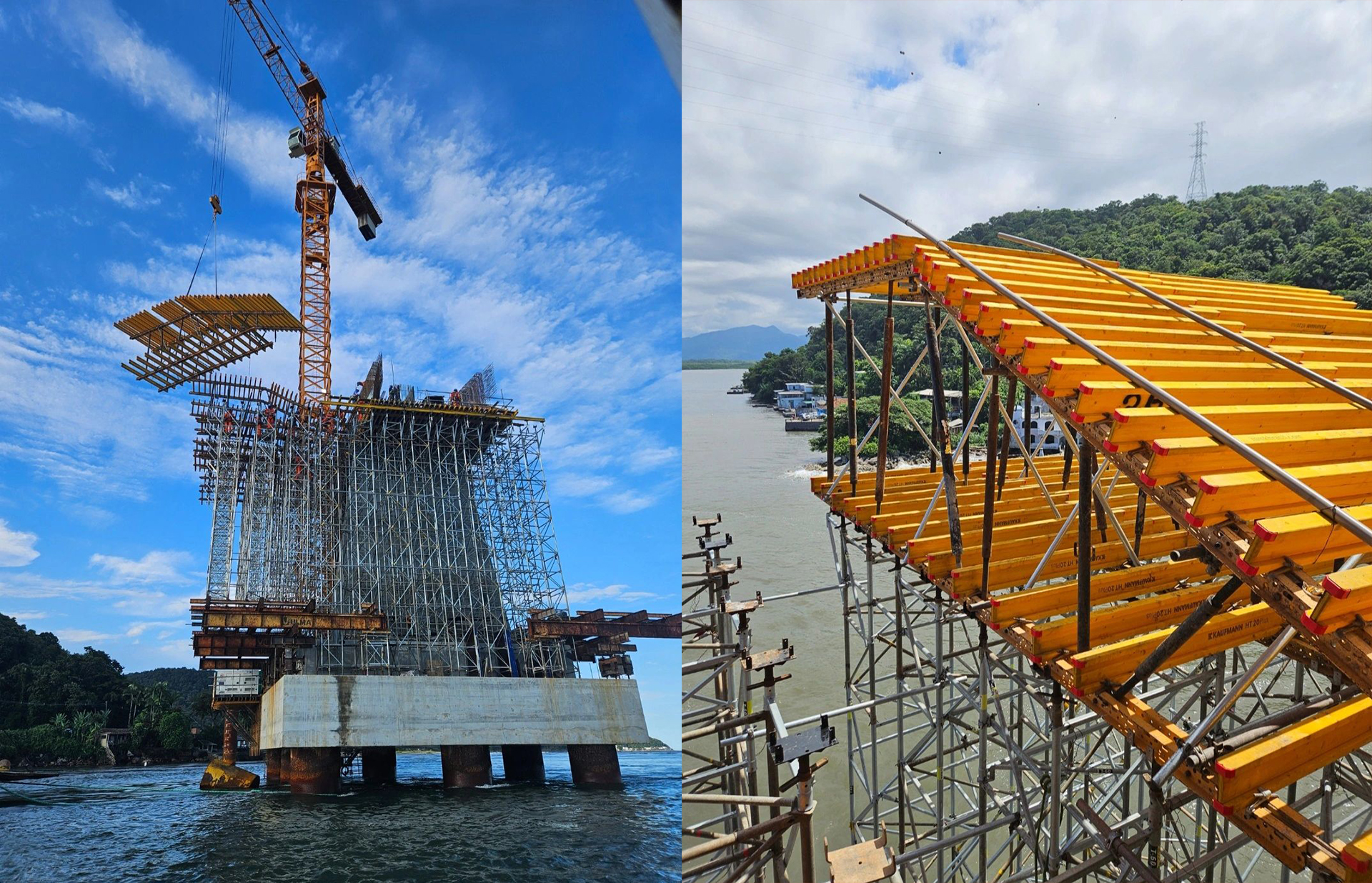 Começa construção da superestrutura da parte estaiada da Ponte de Guaratuba