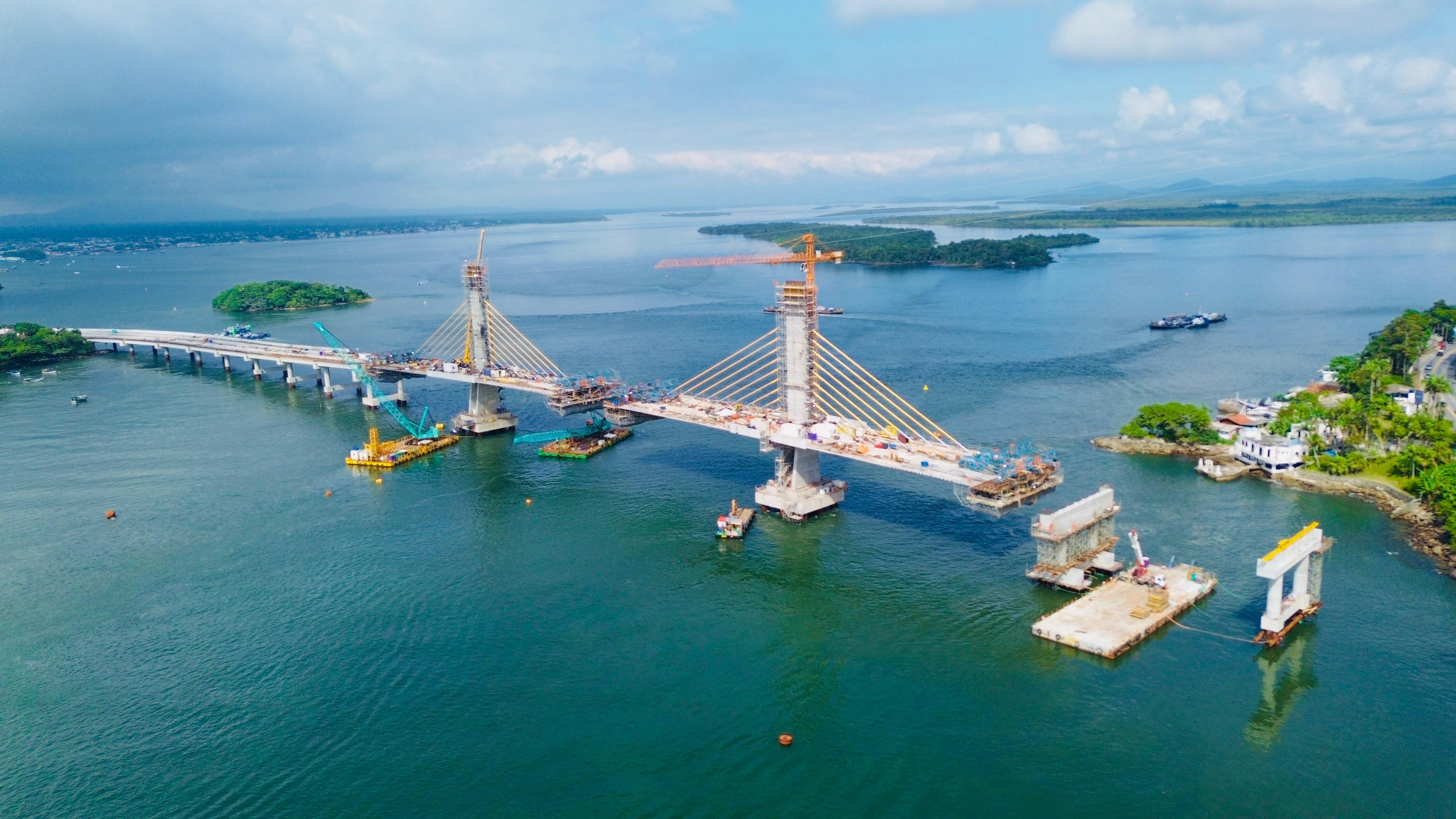 ponte de guaratuba alcança 88% de execução