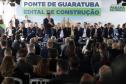 Governador lança edital de construção da Ponte de Guaratuba, que resolve gargalo histórico do Litoral. Ratinho Junior lançou nesta sexta-feira (1) o edital de contratação integrada dos projetos e da construção. Com 1.244 metros de extensão, a ponte terá uma seção estaiada de 320 metros, que vai permitir a navegação pela baía.