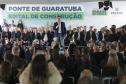 Governador lança edital de construção da Ponte de Guaratuba, que resolve gargalo histórico do Litoral. Ratinho Junior lançou nesta sexta-feira (1) o edital de contratação integrada dos projetos e da construção. Com 1.244 metros de extensão, a ponte terá uma seção estaiada de 320 metros, que vai permitir a navegação pela baía.