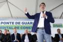 Governador lança edital de construção da Ponte de Guaratuba, que resolve gargalo histórico do Litoral. Ratinho Junior lançou nesta sexta-feira (1) o edital de contratação integrada dos projetos e da construção. Com 1.244 metros de extensão, a ponte terá uma seção estaiada de 320 metros, que vai permitir a navegação pela baía.