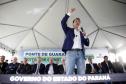 Governador lança edital de construção da Ponte de Guaratuba, que resolve gargalo histórico do Litoral. Ratinho Junior lançou nesta sexta-feira (1) o edital de contratação integrada dos projetos e da construção. Com 1.244 metros de extensão, a ponte terá uma seção estaiada de 320 metros, que vai permitir a navegação pela baía.