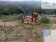Canteiro de obras em fase de instalação