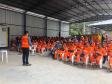 Parada Geral Juntos pela Segurança reuniu 380 colaboradores para refletir sobre a segurança no ambiente de trabalho, na Ponte de Guaratuba nas obras da Ponte de Guaratuba