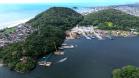 Obras da Ponte de Guaratuba - Os trabalhos de execução das estacas do trecho pré-moldado e estaiado avançam com atividades de cravação, escavação e concretagem
