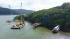 Em seis meses, foram utilizados nas obras da Ponte de Guaratuba mais de 5 mil metros cúbicos de concreto, 682 caminhões betoneiras e 1.316 toneladas de aço na obra