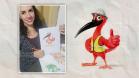 Vanessa Achitzki autora do mascote vencedor do concurso cultural da ponte de guaratuba