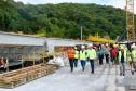 obras da Ponte de Guaratuba, no Litoral do Paraná, atingiram 35,3% de execução