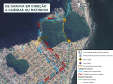 fluxo de veículos em Guaratuba com a interdição da Avenida Antônio dos Santos Miranda