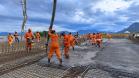 Concretagem do 2º vão no trecho pré-moldado da Ponte de Guaratuba