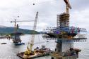 Obras da Ponte de Guaratuba chegam a 65% com destaque para o avanço do trecho estaiado 
