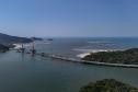 instalação dos estais (cabos de aço) da Ponte de Guaratuba