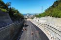 Ponte de Guaratuba inicia revestimento em concreto asfáltico dos acessos