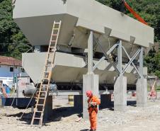 Montagem da Central de Concreto em Guaratuba