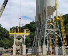 Montagem da Central de Concreto em Guaratuba