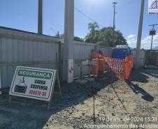 Trabalhadores no Canteiro Industrial da Ponte de Guaratuba