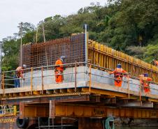 Dentro do cronograma, obras da Ponte de Guaratuba chegam a 22,6% de execução