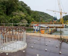 Dentro do cronograma, obras da Ponte de Guaratuba chegam a 22,6% de execução