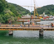 Dentro do cronograma, obras da Ponte de Guaratuba chegam a 22,6% de execução