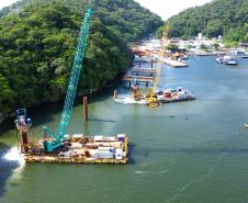 Obras da Ponte de Guaratuba completam seis meses e chegam a 27,1% de execução