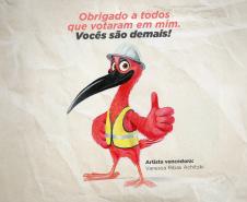 mascote vencedor do concurso cultural da ponte de guaratuba