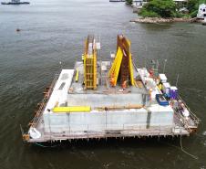 obras da Ponte de Guaratuba, no Litoral do Paraná, atingiram 35,3% de execução