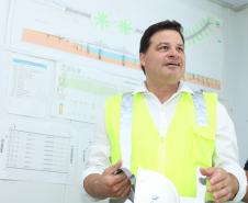 Secretário de Infraestrutura e Logística, Sandro Alex, nas obras da Ponte de Guaratuba, no Litoral do Paraná, atingiram 35,3% de execução