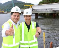 obras da Ponte de Guaratuba, no Litoral do Paraná, atingiram 35,3% de execução