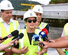 obras da Ponte de Guaratuba, no Litoral do Paraná, atingiram 35,3% de execução