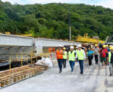 obras da Ponte de Guaratuba, no Litoral do Paraná, atingiram 35,3% de execução