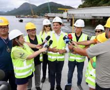 obras da Ponte de Guaratuba, no Litoral do Paraná, atingiram 35,3% de execução