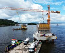 Obras da Ponte de Guaratuba chegam a 38,8% de execução