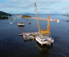 Obras da Ponte de Guaratuba chegam a 38,8% de execução