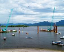 Obras da Ponte de Guaratuba chegam a 38,8% de execução
