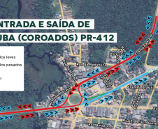 fluxo de veículos em Guaratuba com a interdição da Avenida Antônio dos Santos Miranda
