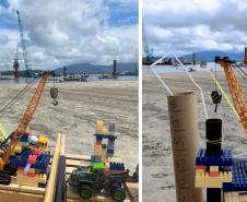 Menino sonha em ser engenheiro e cria réplica da Ponte de Guaratuba com brinquedos