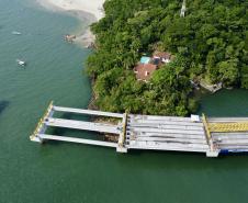 Obras da Ponte de Guaratuba chegam a 55,7% de execução