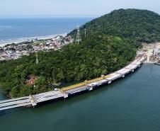 Obras da Ponte de Guaratuba chegam a 55,7% de execução