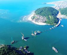 ponte de guaratuba chega a 60% de execução