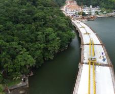 ponte de guaratuba chega a 60% de execução