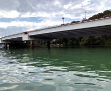 Ponte de Guaratuba alcança 73% de execução e avança nos acessos e trecho estaiado