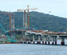 ponte de guaratuba chega a 80% de execução