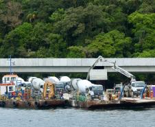 ponte de guaratuba chega a 80% de execução