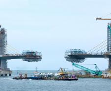ponte de guaratuba chega a 80% de execução