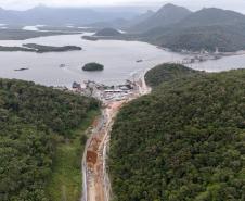 ponte de guaratuba chega a 80% de execução