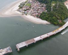 ponte de guaratuba chega a 80% de execução