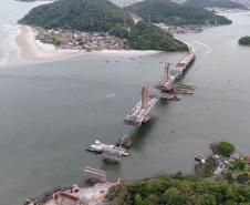 ponte de guaratuba chega a 80% de execução
