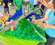 Alunos transformam a Ponte de Guaratuba em maquete